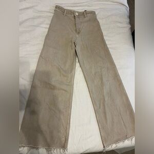 Tan Wide Leg Zara Jeans